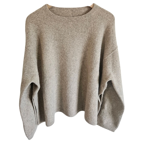 Lauren Manoogian Tan Felt Sweater In Moth - Picture 2 of 13